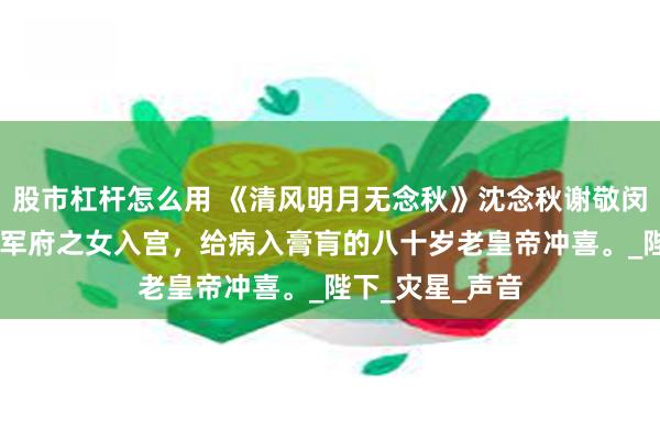 股市杠杆怎么用 《清风明月无念秋》沈念秋谢敬闵 宫里下旨要将军府之女入宫，给病入膏肓的八十岁老皇帝冲喜。_陛下_灾星_声音